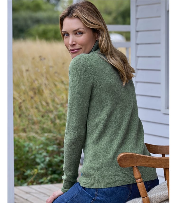 Pull à col roulé - Femme - Laine d’agneau certifiée 100% RWS