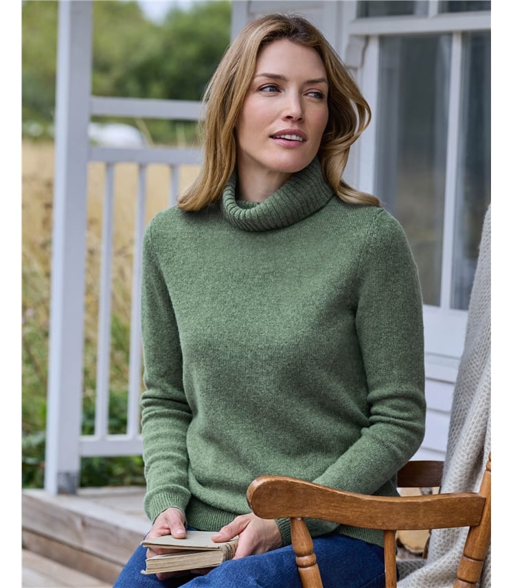 Pull à col roulé - Femme - Laine d’agneau certifiée 100% RWS