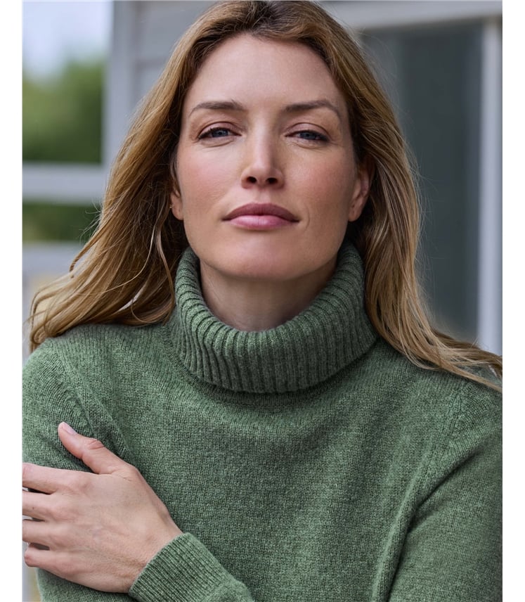 Pull à col roulé - Femme - Laine d’agneau certifiée 100% RWS