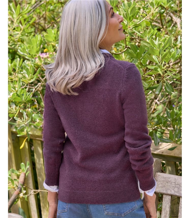 Womens Lambswool V Neck Jumper