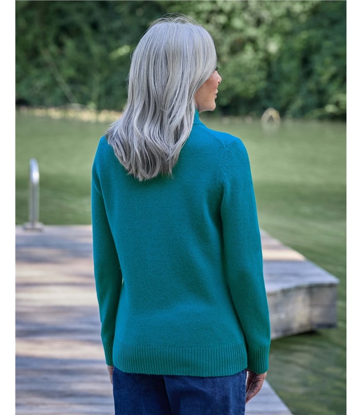 Lambswool Zip Thru Cardigan