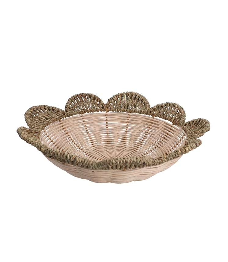 Rattan Flower Fruit Bowl