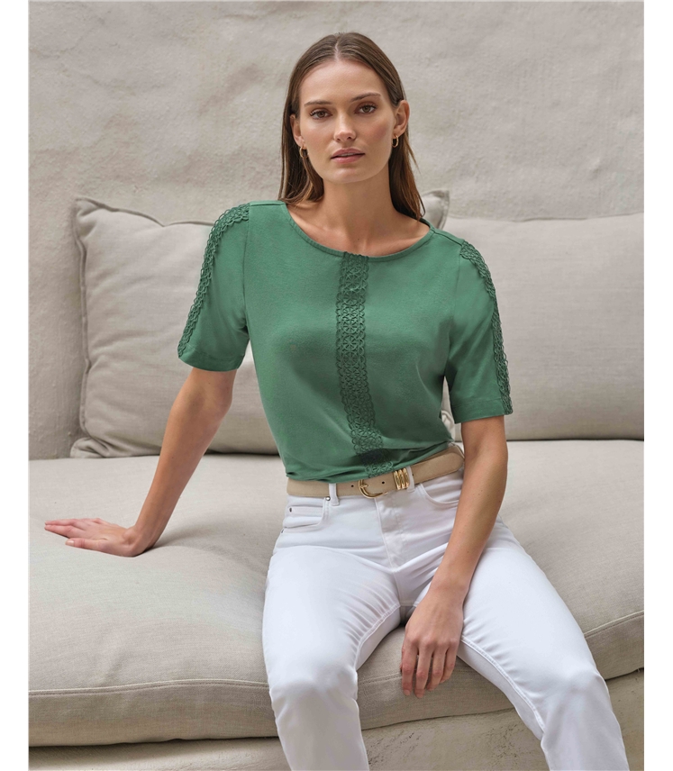 Lace Panel Tee