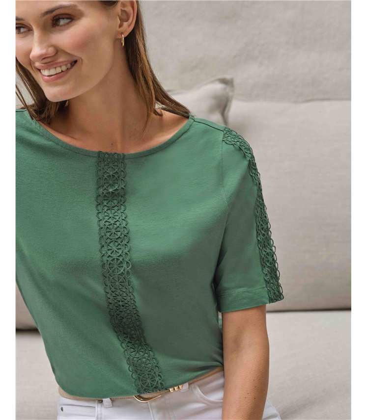 Lace Panel Tee