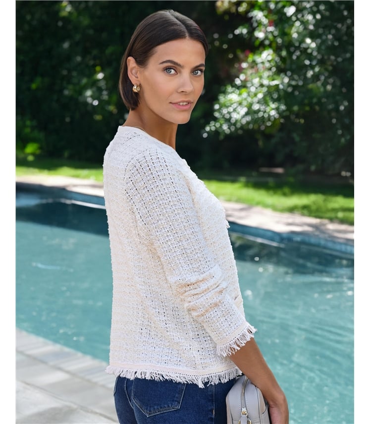 Textured Rib Knitted Jacket