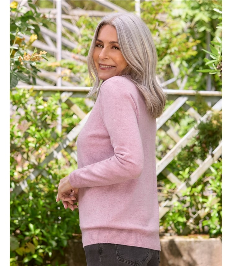 Cashmere and Merino Crew Neck Knitted Jumper