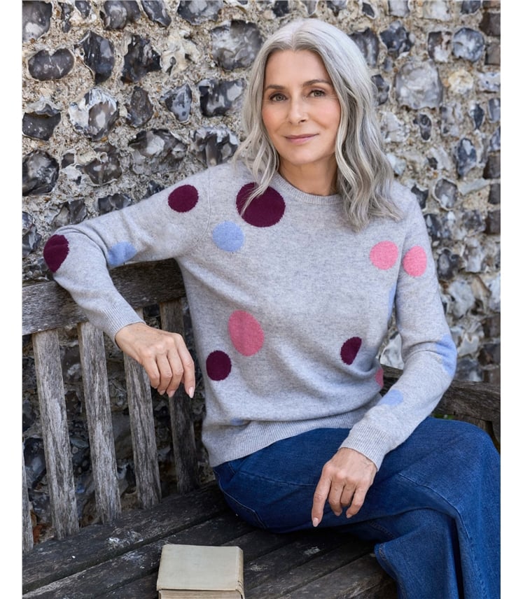 Cashmere and Merino Crew Neck Knitted Jumper