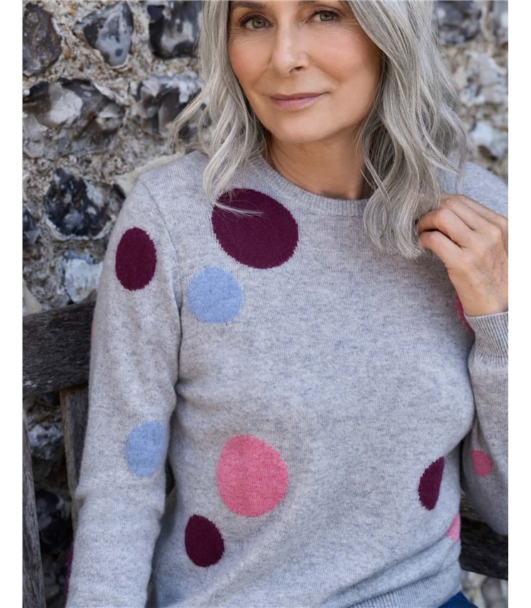 Cashmere and Merino Crew Neck Knitted Jumper