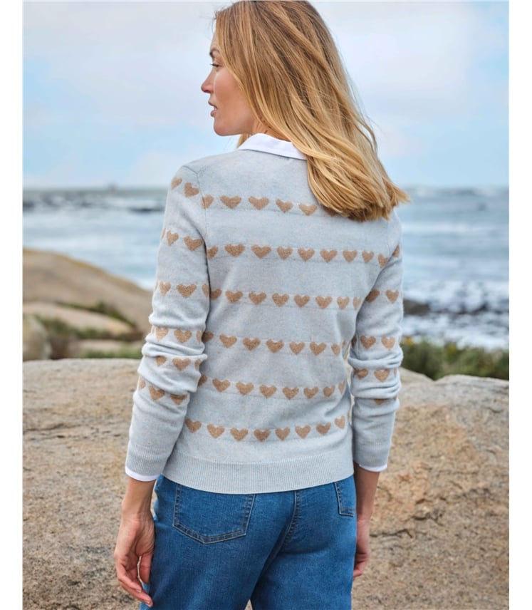 Cashmere and Merino Crew Neck Knitted Jumper