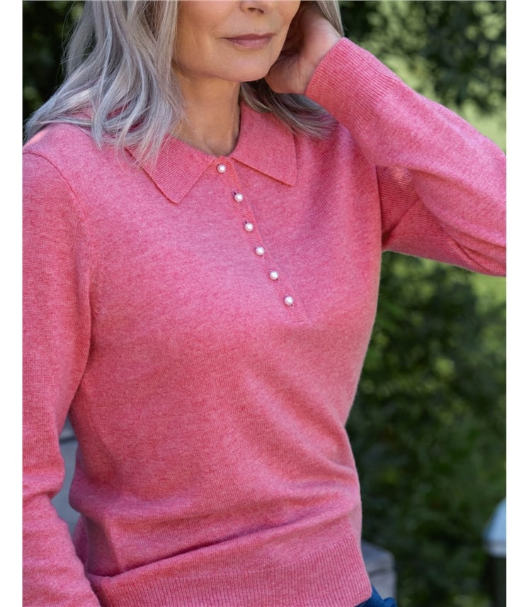 Cashmere and Merino Knitted Polo Shirt