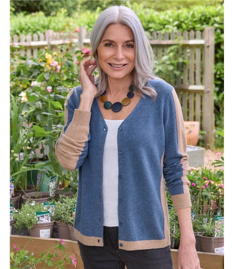 Cashmere Merino Classic V Neck Cardigan
