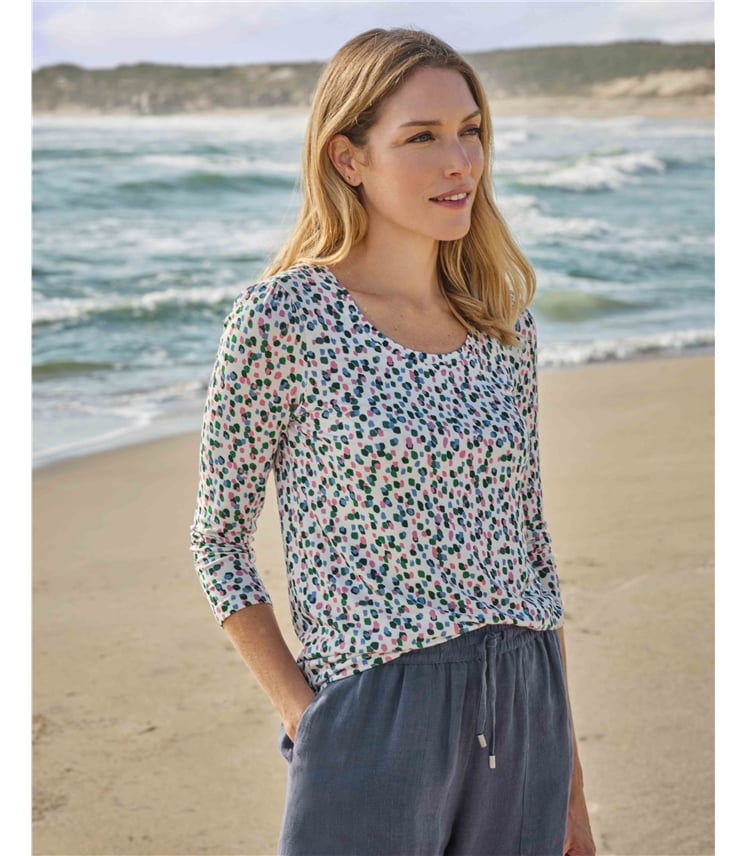 Super Soft Double Front Scoop Neck Top