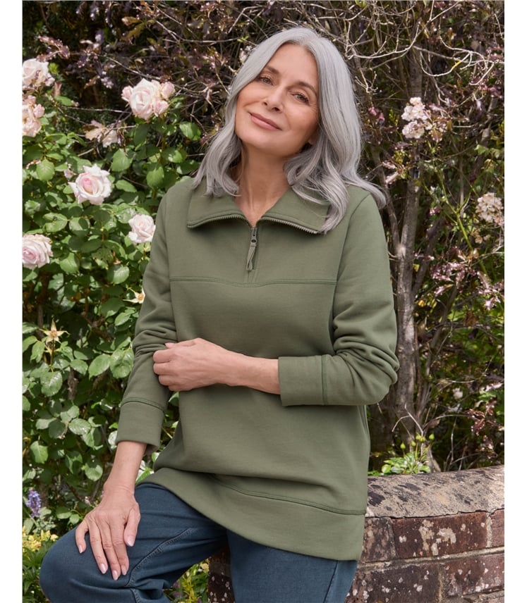 Half Zip Sweatshirt Organic Cotton