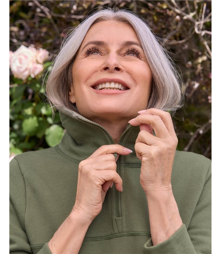 Half Zip Sweatshirt Organic Cotton