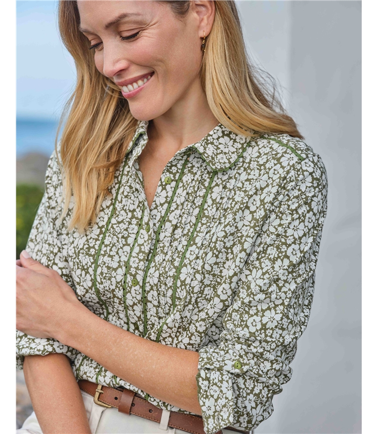 Pintuck Detail Jersey Shirt