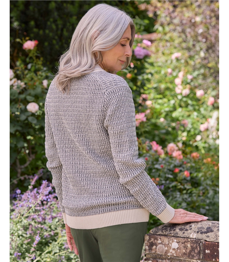 Textured Collar Cardigan