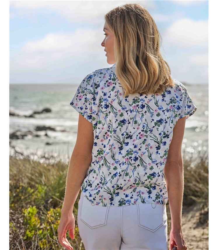 Printed Jacquard Short Sleeve Shirt
