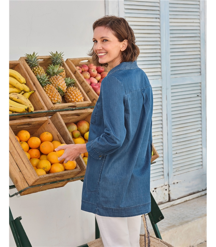 Denim Collared Tunic
