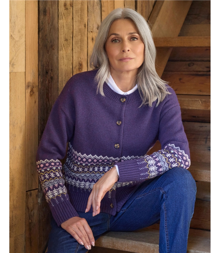 Fairisle Hem Cardigan