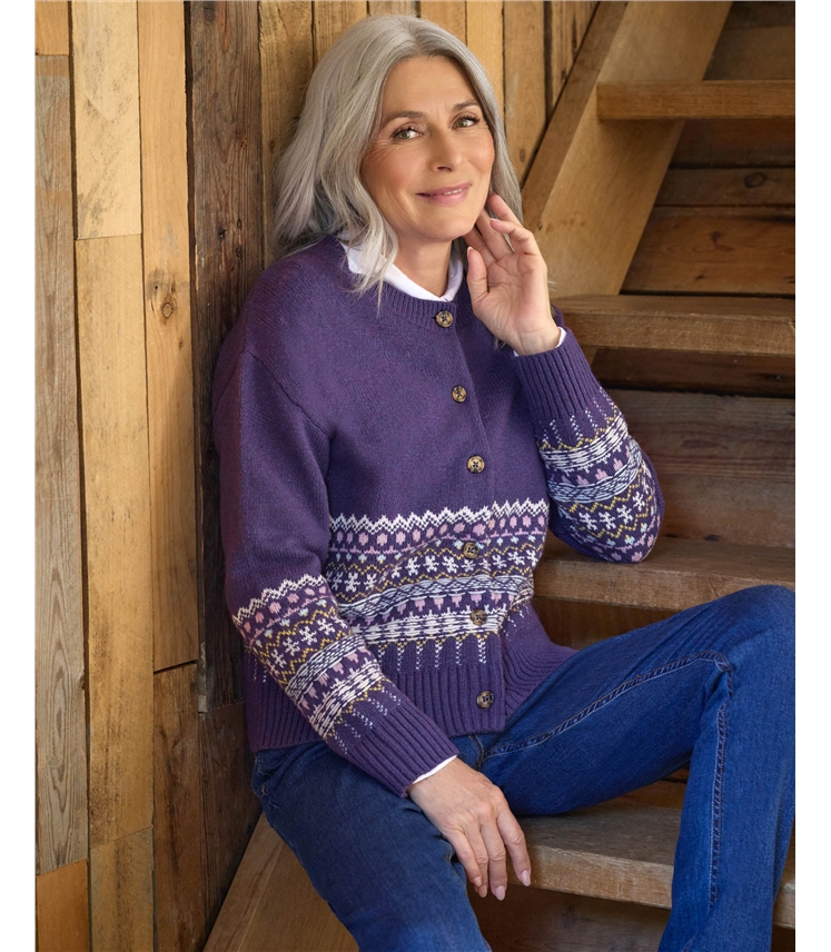Fairisle Hem Cardigan