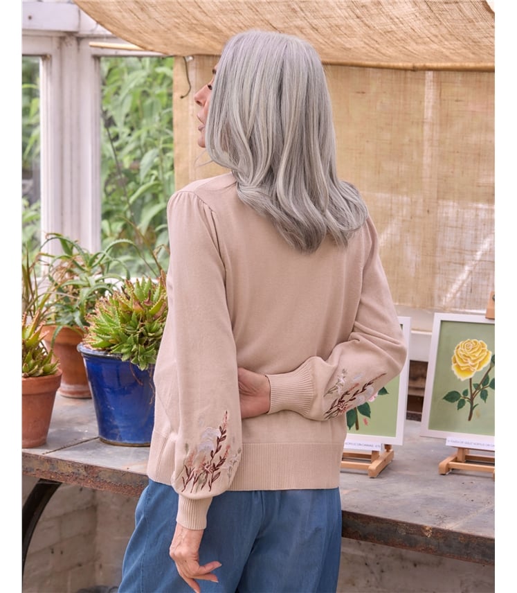Edge To Edge Embroidered Cardigan