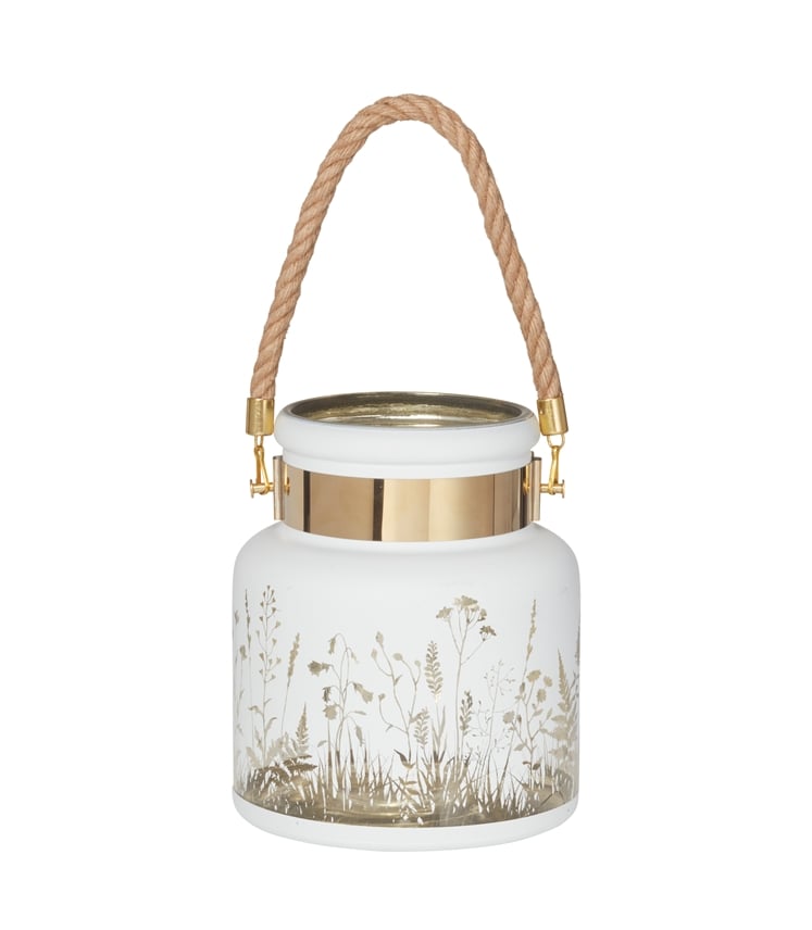 Illustrated Glass Lantern