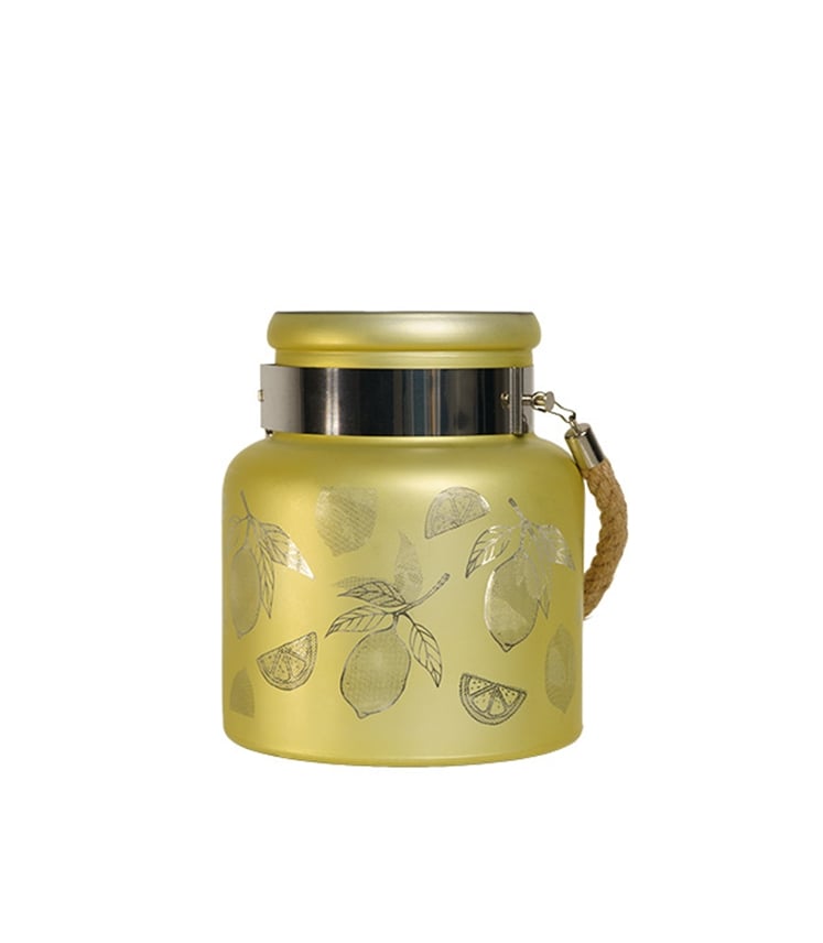 Illustrated Glass Lantern