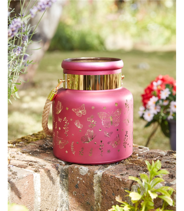 Illustrated Glass Lantern