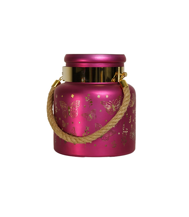 Illustrated Glass Lantern