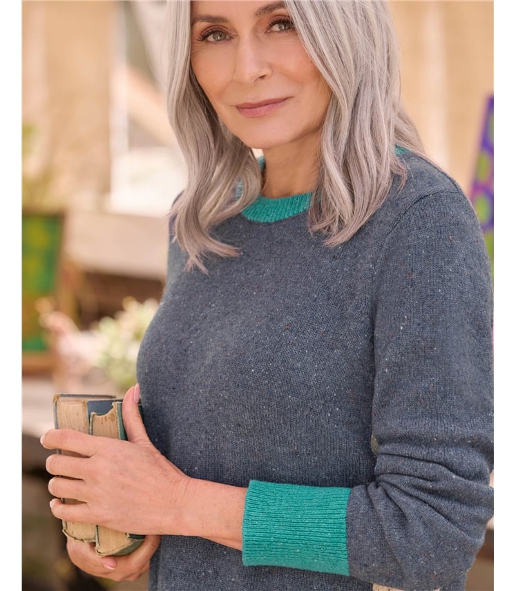 ColourBlock crew Neck Jumper