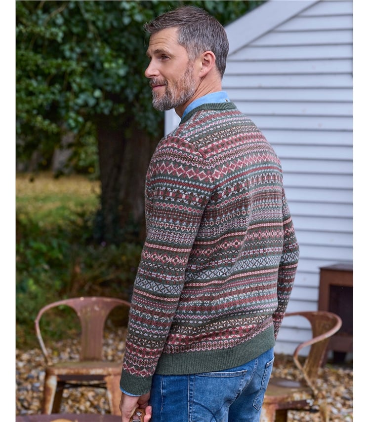 Crew Neck All Over Fairisle Jumper