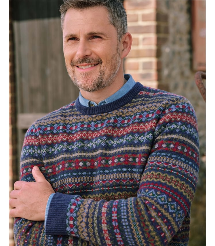 Crew Neck All Over Fairisle Jumper
