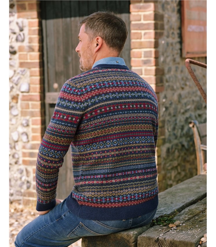 Crew Neck All Over Fairisle Jumper