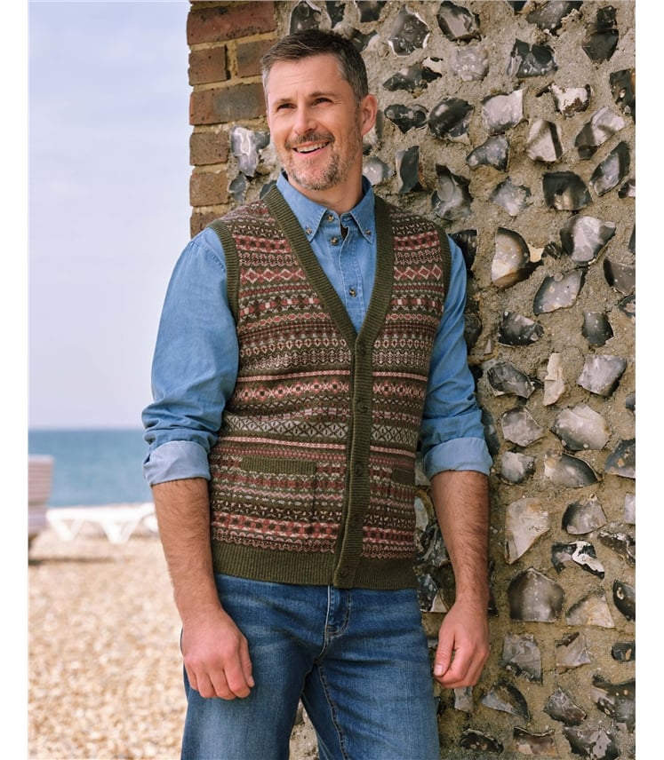 Knitted Fairisle Waistcoat