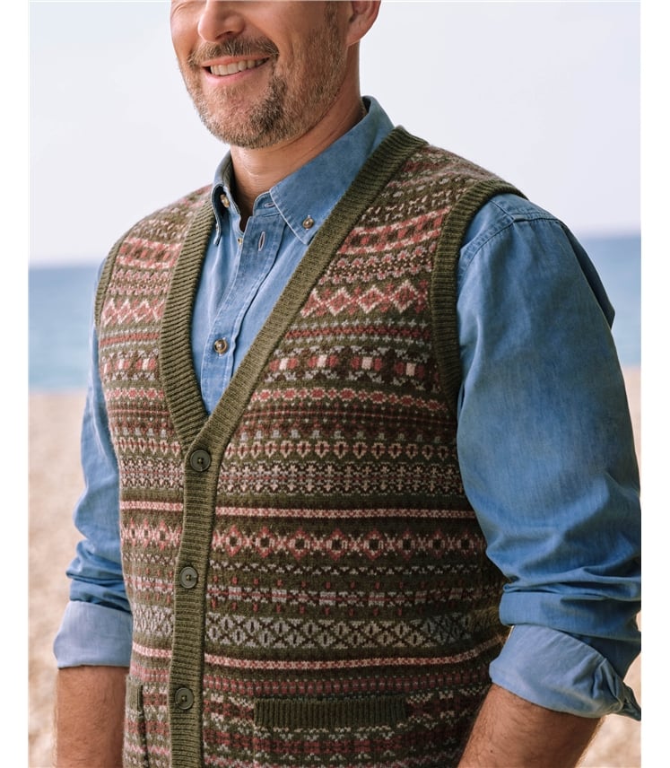 Knitted Fairisle Waistcoat