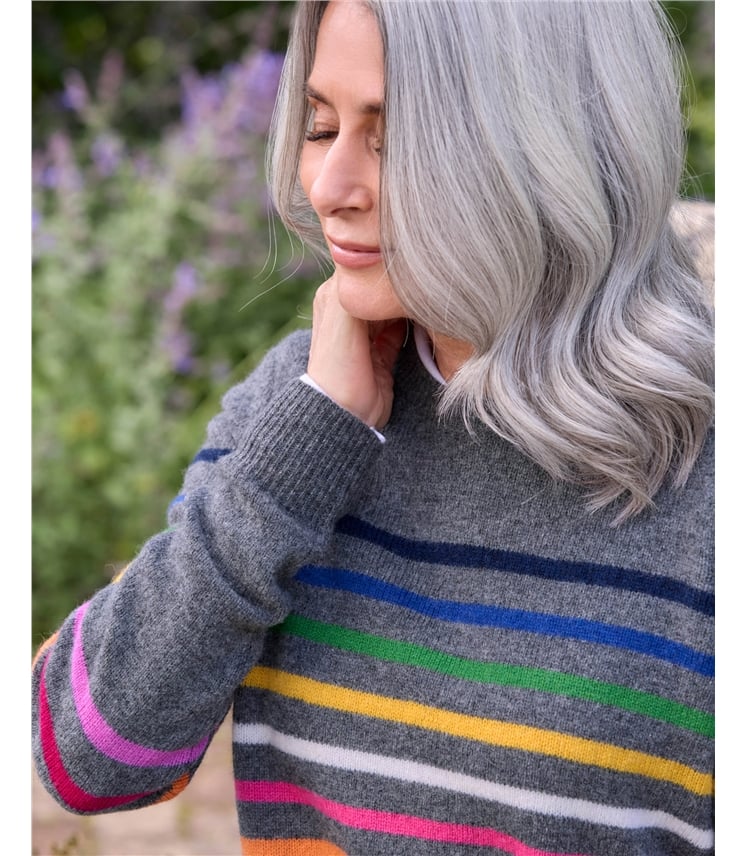 Multi Stripe Lambswool Jumper