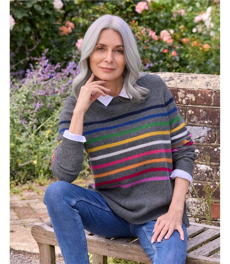 Multi Stripe Lambswool Jumper