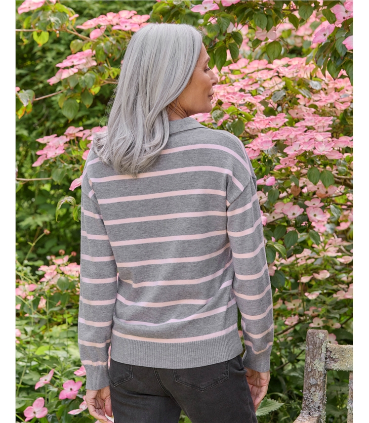 Stripe Collared Polo