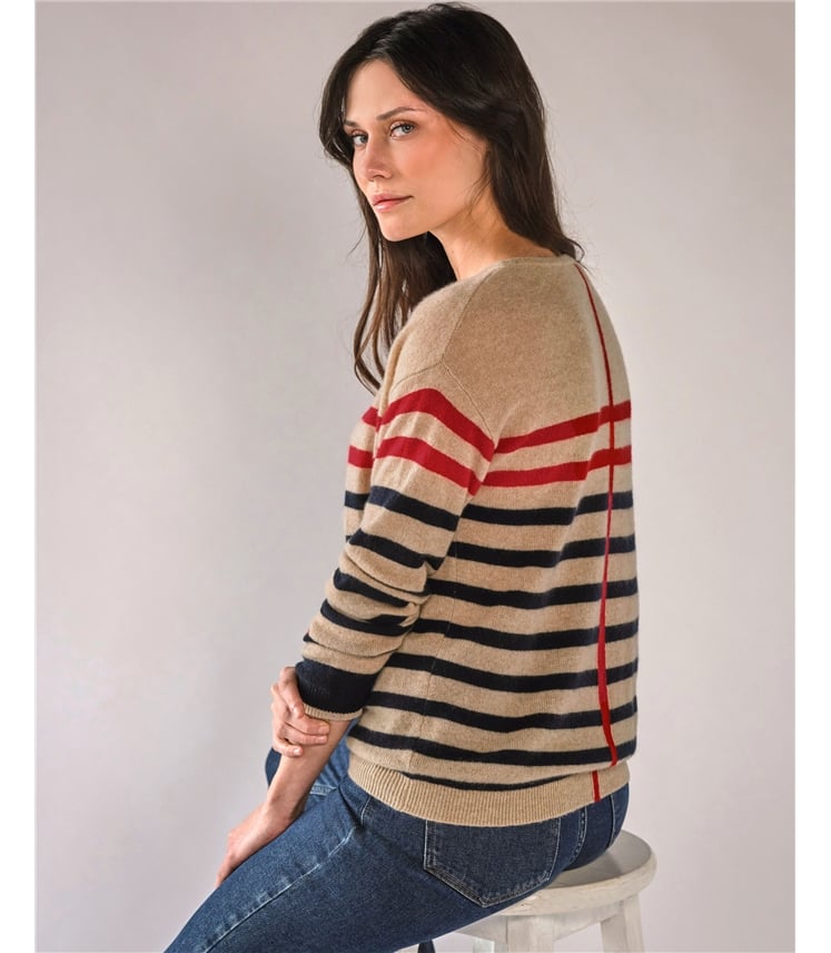 Cashmere Gassato Breton Stripe Sweater