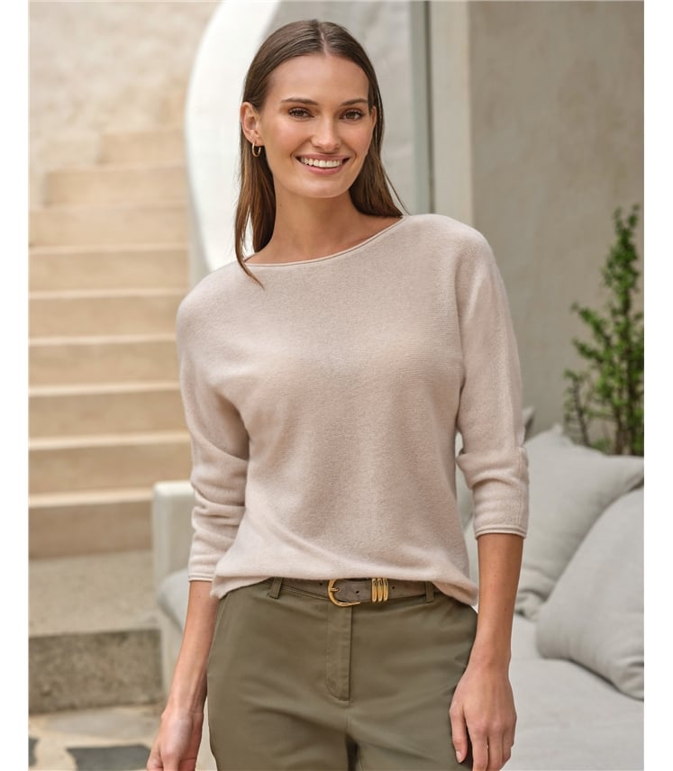 Gassato Cashmere 3/4 Sleeve Sweater
