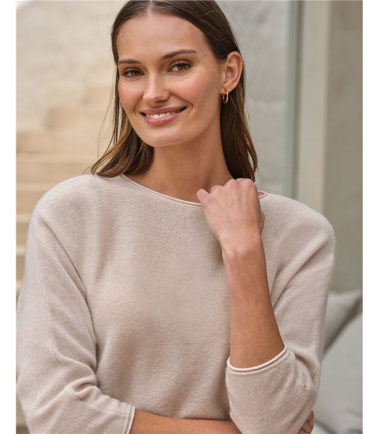 Gassato Cashmere 3/4 Sleeve Sweater