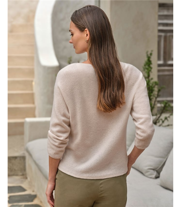 Gassato Cashmere 3/4 Sleeve Sweater