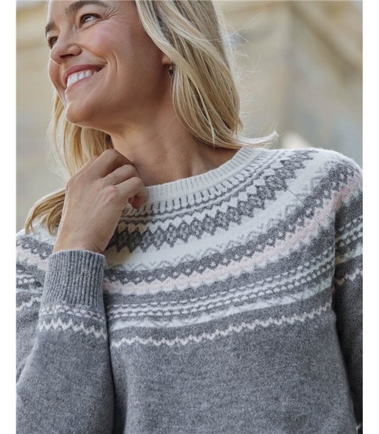 Yoke Fairisle Crew Neck Jumper