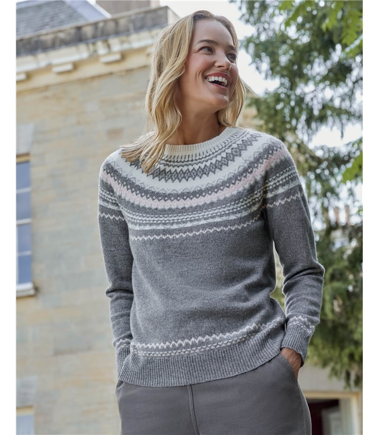 Yoke Fairisle Crew Neck Jumper