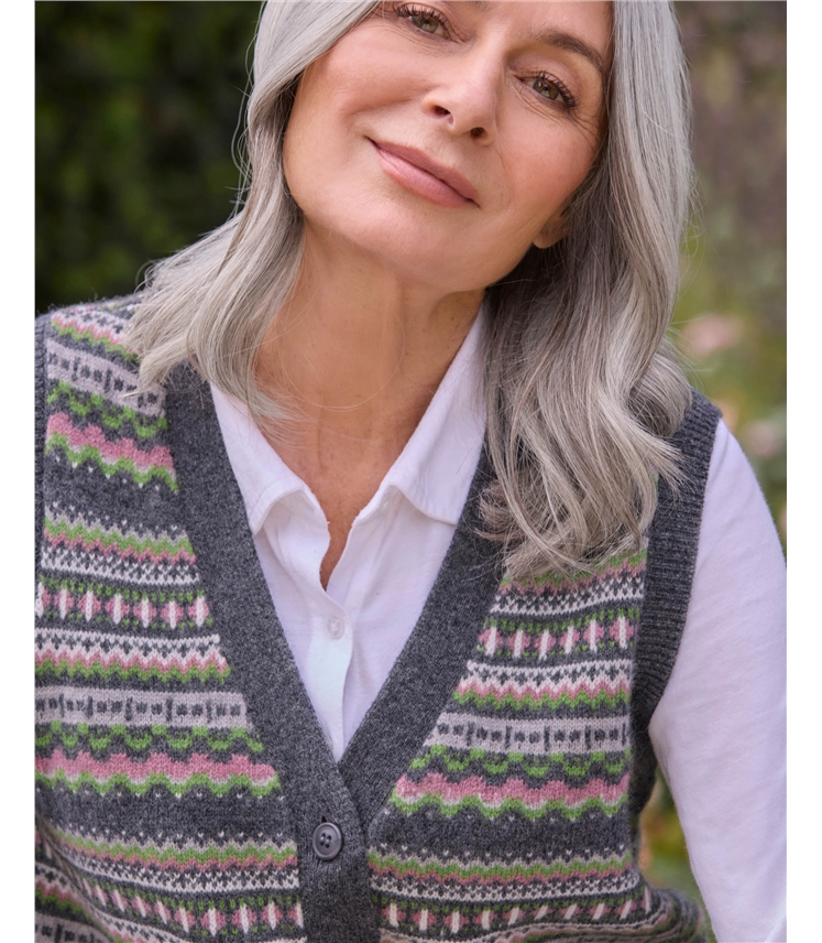 Fairisle Button Waistcoat