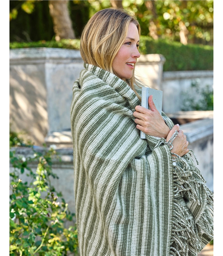 Stripe Pure Wool Throw