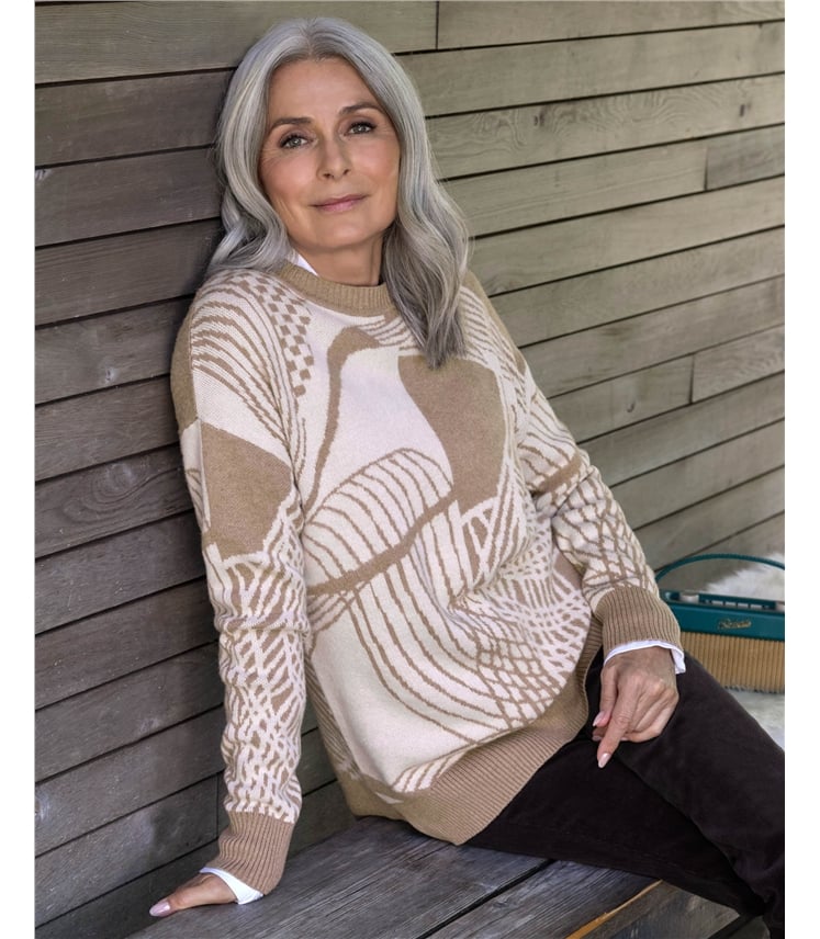 Brushed Abstract Pattern Jumper