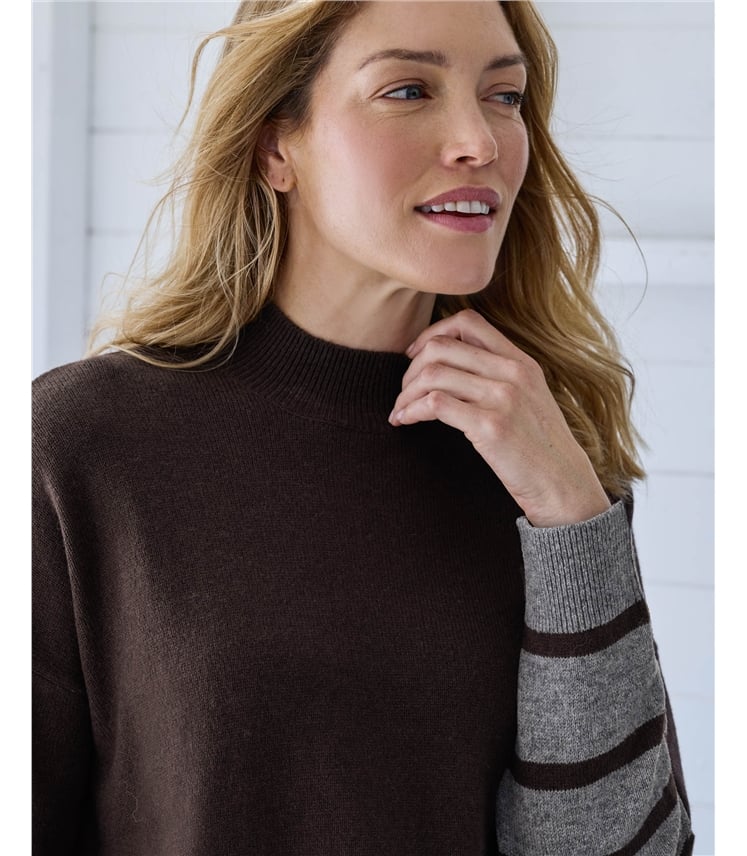 Gestreifter Tabard-Pullover