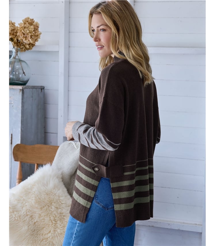 Gestreifter Tabard-Pullover