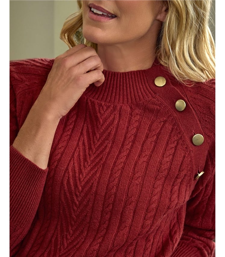 Button Turtle Neck Jumper